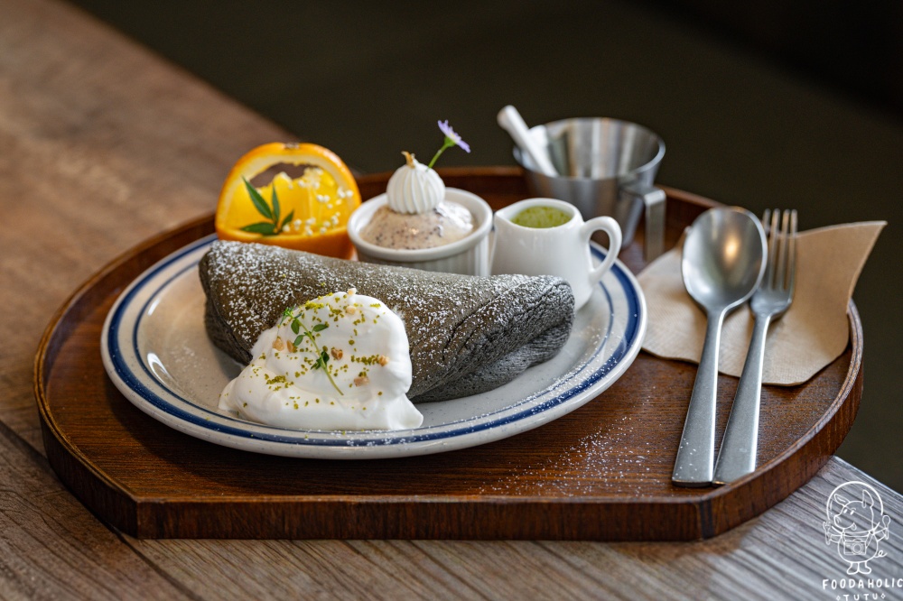『旺福義式小餐館』焙茶黑金開心果舒芙蕾鬆餅