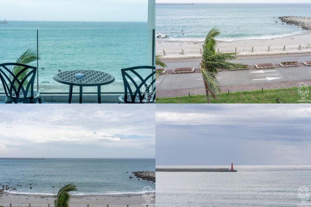 『S.E.A. 藍海曙光民宿』豪華海景雙人房陽台空間