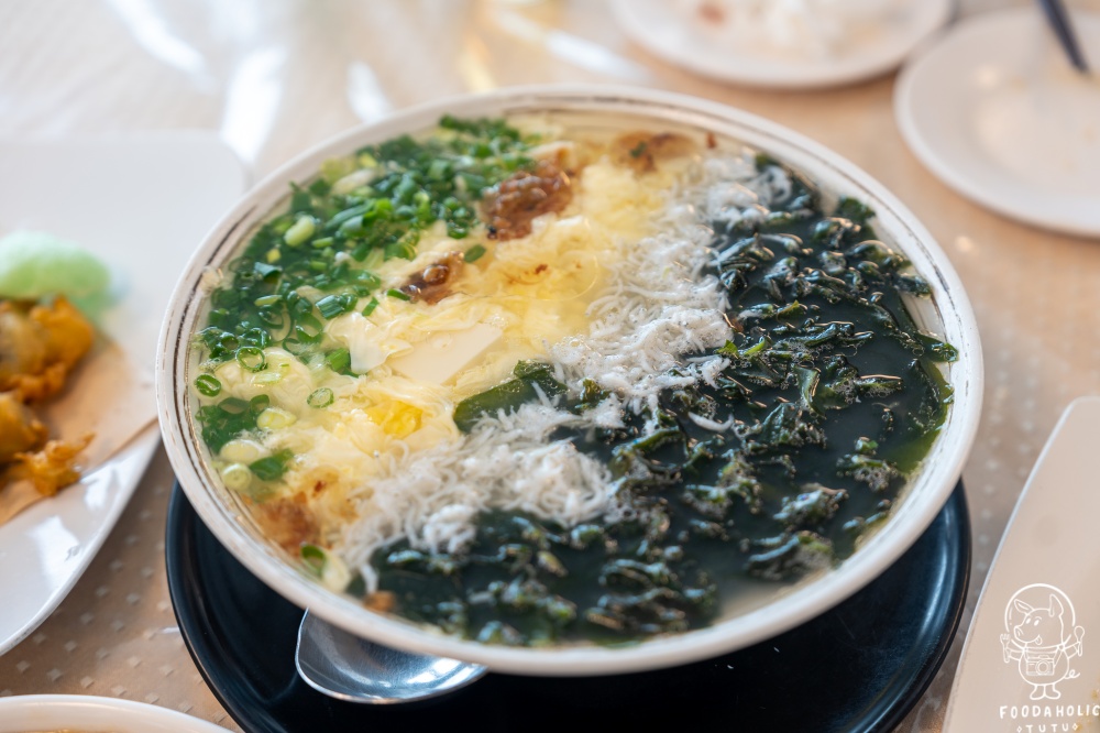 『來去噶瑪蘭餐廳』吻仔魚海帶蛋花雞高湯(小)